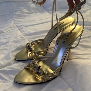 Y2K Bebe Golden Kitten Heels